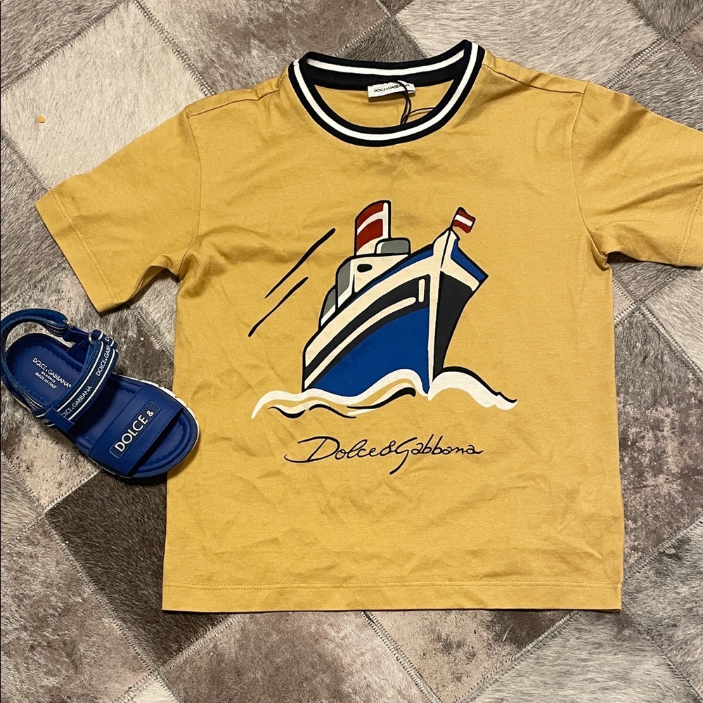 Dolce & Gabbana Kids Mustard Nautical T-Shirt